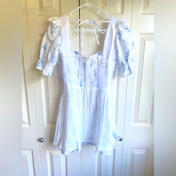 New Reformation Evianna Linen Floral Mini Dress - Picture 13 of 16